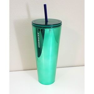 Starbucks Summer 2022 Green Lime mirror Venti 24 oz tumbler cup